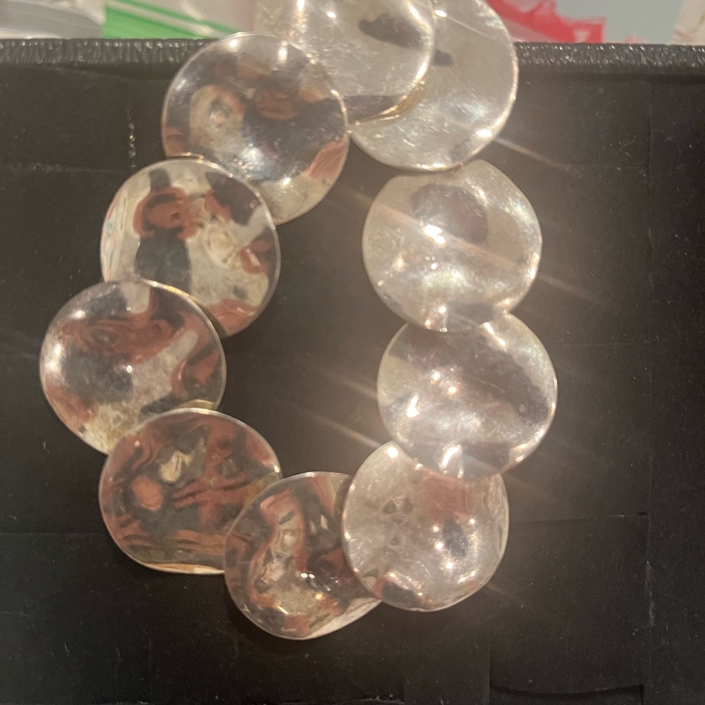 Robert Lee Morris Elegant Sterling Silver Disc Bracelet